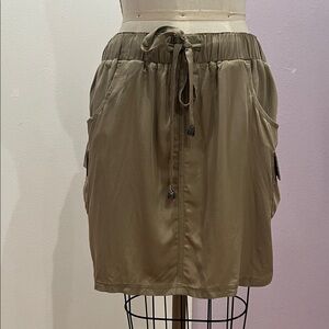 Stylish Tan Drawstring Skirt